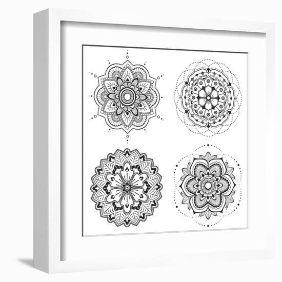 Mandala Set-Lullis-Framed Art Print