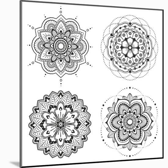 Mandala Set-Lullis-Mounted Art Print