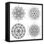 Mandala Set-Lullis-Framed Stretched Canvas