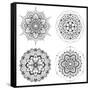 Mandala Set-Lullis-Framed Stretched Canvas