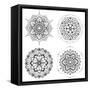 Mandala Set-Lullis-Framed Stretched Canvas
