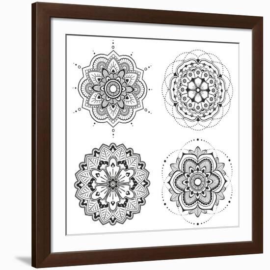 Mandala Set-Lullis-Framed Art Print