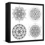 Mandala Set-Lullis-Framed Stretched Canvas