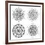 Mandala Set-Lullis-Framed Art Print