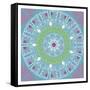 Mandala Wine-Jace Grey-Framed Stretched Canvas