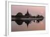 Mandalay City Fort and Palace Reflected in the Moat Surrrounding the Compound at Sunset-Stephen Studd-Framed Photographic Print