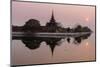 Mandalay City Fort and Palace Reflected in the Moat Surrrounding the Compound at Sunset-Stephen Studd-Mounted Photographic Print