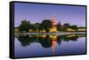 Mandalay, Myanmar at the Palace Wall and Moat-Sean Pavone-Framed Stretched Canvas