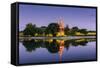 Mandalay, Myanmar at the Palace Wall and Moat-Sean Pavone-Framed Stretched Canvas