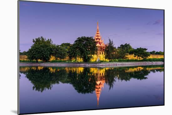 Mandalay, Myanmar at the Palace Wall and Moat-Sean Pavone-Mounted Photographic Print
