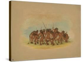 Mandan Buffalo Dance, 1861-George Catlin-Stretched Canvas