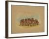 Mandan Buffalo Dance, 1861-George Catlin-Framed Giclee Print