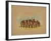 Mandan Buffalo Dance, 1861-George Catlin-Framed Giclee Print