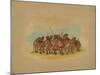 Mandan Buffalo Dance, 1861-George Catlin-Mounted Giclee Print