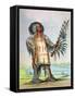 Mandan Indian Ha-Na-Tah-Muah (Wolf Chief)-George Catlin-Framed Stretched Canvas