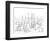 Mandan Village, Upper Missouri, America, 1841-Myers and Co-Framed Giclee Print