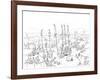 Mandan Village, Upper Missouri, America, 1841-Myers and Co-Framed Giclee Print