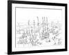 Mandan Village, Upper Missouri, America, 1841-Myers and Co-Framed Giclee Print