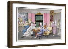 Mandarin Being Entertained by Musicians C.1860-null-Framed Giclee Print