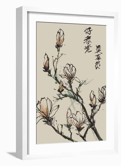 Mandarin Magnolia I-Melissa Wang-Framed Art Print