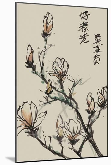 Mandarin Magnolia I-Melissa Wang-Mounted Art Print