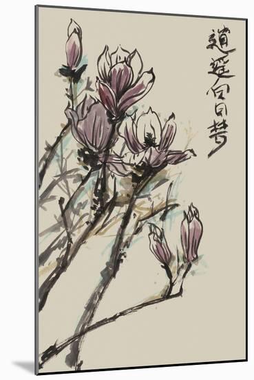 Mandarin Magnolia II-Melissa Wang-Mounted Art Print