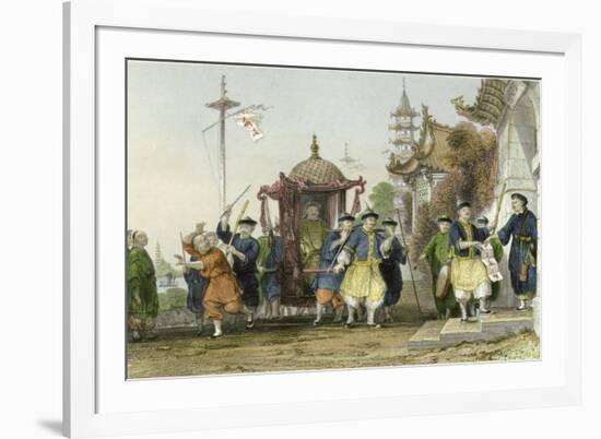 Mandarin Paying Visit-Thomas Allom-Framed Art Print