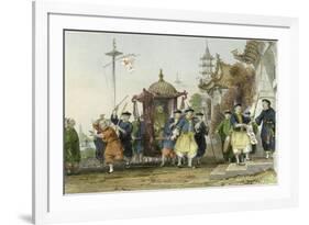 Mandarin Paying Visit-Thomas Allom-Framed Art Print