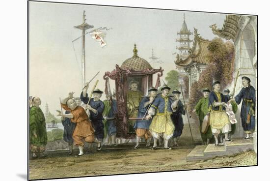 Mandarin Paying Visit-Thomas Allom-Mounted Art Print