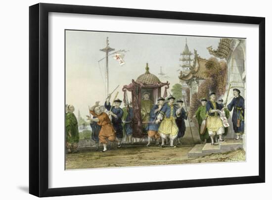 Mandarin Paying Visit-Thomas Allom-Framed Art Print