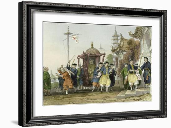 Mandarin Paying Visit-Thomas Allom-Framed Art Print