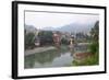 Mandi Town across Beas River, Himachal Pradesh, India, Asia-Bhaskar Krishnamurthy-Framed Photographic Print