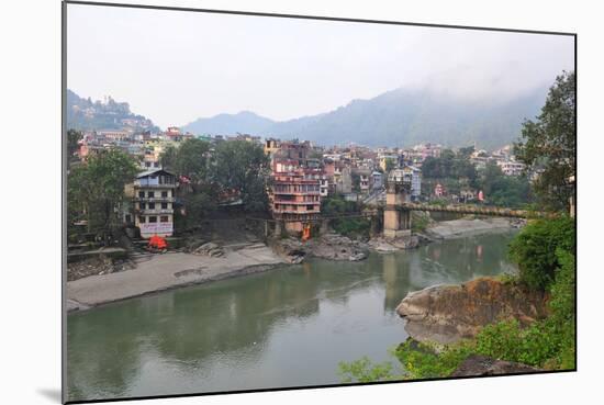 Mandi Town across Beas River, Himachal Pradesh, India, Asia-Bhaskar Krishnamurthy-Mounted Photographic Print