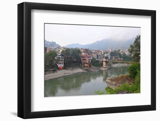 Mandi Town across Beas River, Himachal Pradesh, India, Asia-Bhaskar Krishnamurthy-Framed Photographic Print