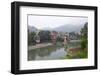 Mandi Town across Beas River, Himachal Pradesh, India, Asia-Bhaskar Krishnamurthy-Framed Photographic Print