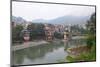 Mandi Town across Beas River, Himachal Pradesh, India, Asia-Bhaskar Krishnamurthy-Mounted Photographic Print