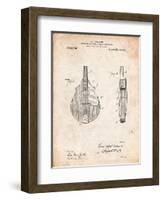 Mandolin Pick Guard Patent-Cole Borders-Framed Art Print