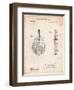 Mandolin Pick Guard Patent-Cole Borders-Framed Art Print