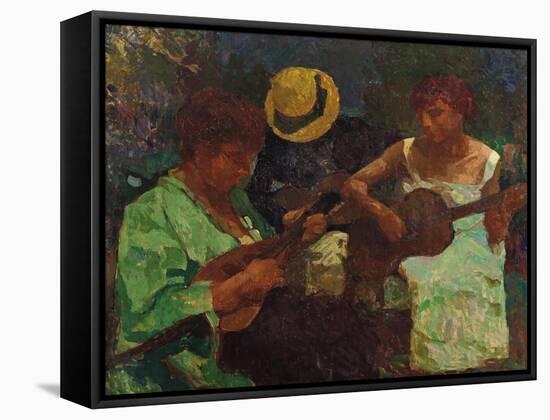 Mandolinata (Mandolin Sonata)-Edgardo Curcio-Framed Stretched Canvas