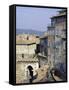 Mandorla Gate and Buildings of the Town, Perugia, Umbria, Italy, Europe-Sheila Terry-Framed Stretched Canvas