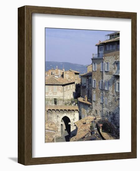 Mandorla Gate and Buildings of the Town, Perugia, Umbria, Italy, Europe-Sheila Terry-Framed Photographic Print