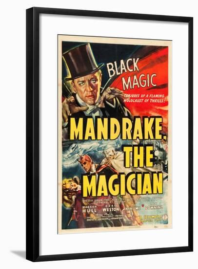 MANDRAKE THE MAGICIAN, Warren Hull, Movie Poster, 1939-null-Framed Art Print