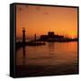 Mandraki Harbour at Sunrise, Rhodes Town, Rhodes Island, Dodecanese Islands, Greek Islands, Greece-Stuart Black-Framed Stretched Canvas