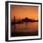 Mandraki Harbour at Sunrise, Rhodes Town, Rhodes Island, Dodecanese Islands, Greek Islands, Greece-Stuart Black-Framed Photographic Print