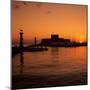 Mandraki Harbour at Sunrise, Rhodes Town, Rhodes Island, Dodecanese Islands, Greek Islands, Greece-Stuart Black-Mounted Photographic Print