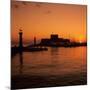 Mandraki Harbour at Sunrise, Rhodes Town, Rhodes Island, Dodecanese Islands, Greek Islands, Greece-Stuart Black-Mounted Photographic Print