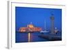 Mandraki Harbour, Rhodes City, Rhodes, Dodecanese, Greek Islands, Greece, Europe-Tuul-Framed Photographic Print