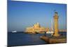 Mandraki Harbour, Rhodes City, Rhodes, Dodecanese, Greek Islands, Greece, Europe-Tuul-Mounted Photographic Print