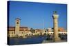 Mandraki Harbour, Rhodes City, Rhodes, Dodecanese, Greek Islands, Greece, Europe-Tuul-Stretched Canvas