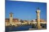 Mandraki Harbour, Rhodes City, Rhodes, Dodecanese, Greek Islands, Greece, Europe-Tuul-Mounted Photographic Print